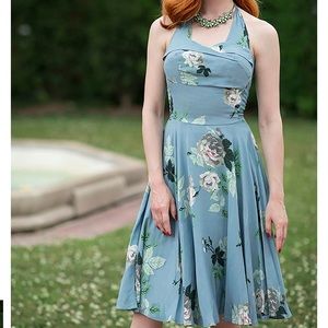 Trashy Diva French Blue Rose Trixie Dress NWOT